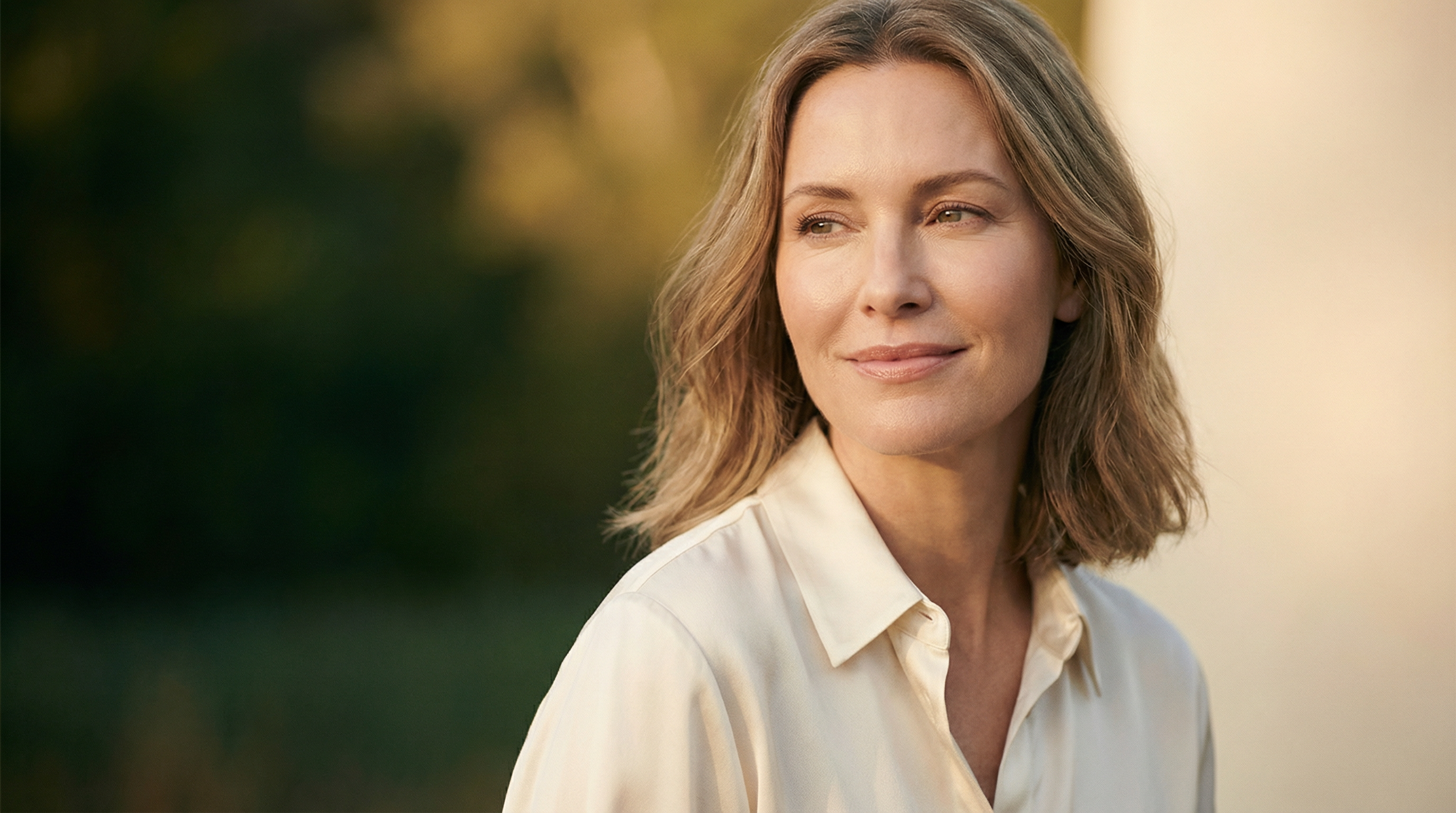 Confident woman with radiant skin